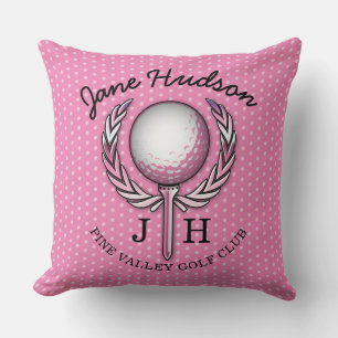 Dames Elegant Golf Monogram Design Kussen