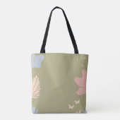 Dames Elegant Green Boho Schattige Tote Bag (Achterkant)