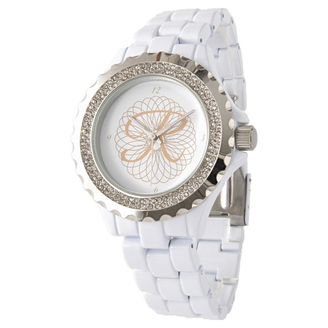Dames Elegant Monogrammed Horloge (Creator heeft geüpload)