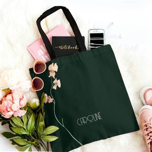 Dames Elegant Zwart Bloemen Boho Schattige Tote Bag