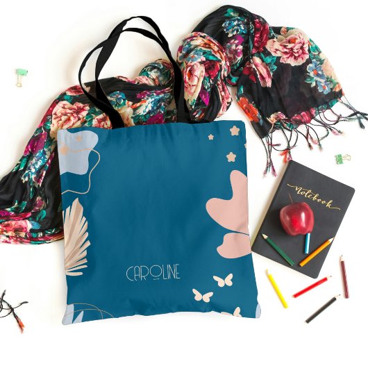 Dames Elegante Blauwe Boho Schattigee Canvas tas