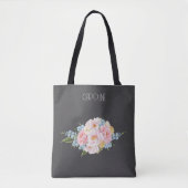 Dames Elegante Bloemige Boho Lief Tote Bag (Voorkant)