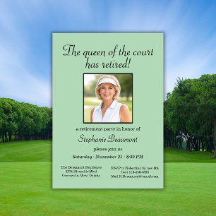 Dames Elegante Foto Tennis Thema Pensioen Kaart