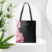 Dames Elegante Roze Pioenrozen Floral Boho Schatti Tote Bag
