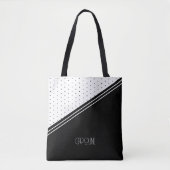 Dames Elegante Stippen Boho Lief Tote Bag (Voorkant)