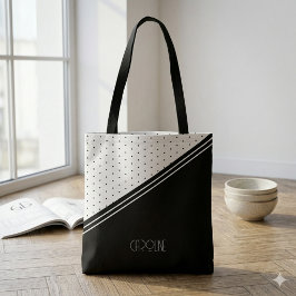 Dames Elegante Stippen Boho Schattig  Tote Bag
