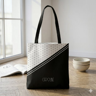Dames Elegante Stippen Boho Schattig Tote Bag