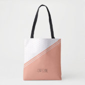 Dames Elegante Stippen Boho Schattig Tote Bag (Voorkant)