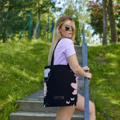 Dames Elegante Zwarte Boho Lieve Tote Bag