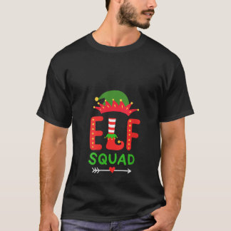 Dames Elf Squad Kerstmis Matching V-hals T-shirt