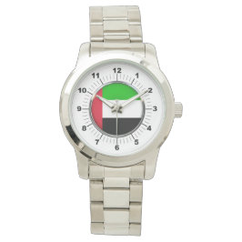 Dames Emirates vlag Oversized zilveren horloge