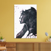 Dames Emotie Canvasprint Canvas Afdruk (Insitu (Woonkamer))