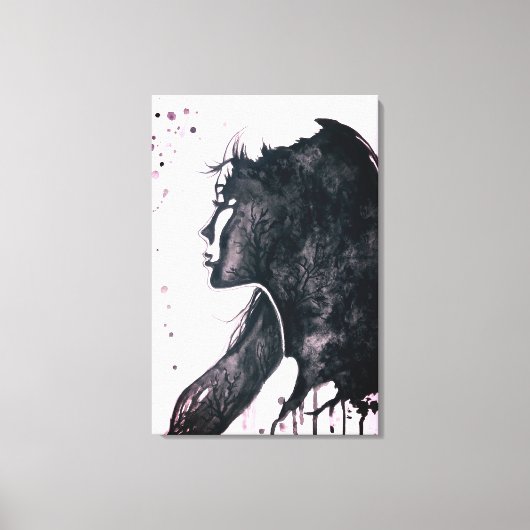 Dames Emotie Canvasprint Canvas Afdruk (Voorkant)