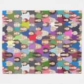Dames en feministen fleece deken (Voorkant (Horizontaal))