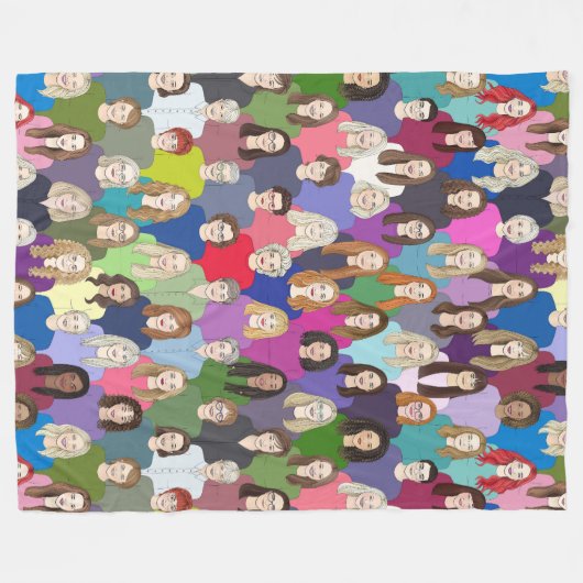 Dames en feministen fleece deken (Voorkant (Horizontaal))