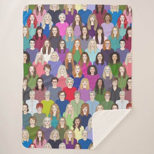 Dames en feministen sherpa deken (Voorkant)