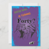 Dames en heren, 40e verjaardag,  kaart (Voorkant)
