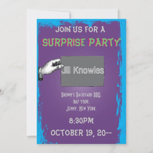 Dames en heren, 40e verjaardag,  kaart (Achterkant)