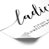 Dames en heren, badkamer voor bruiloft, EDITABLE K Foto Afdruk (Hoek)