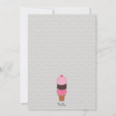 Dames en heren Ice Cream Cone Moderne Party Birthd Kaart (Achterkant)