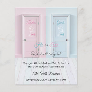 Dames en heren, naar het toilet roze blauw geslach