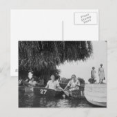 Dames en heren, oud zwart-wit Afbeelding - Briefka Briefkaart (Voorkant / Achterkant)