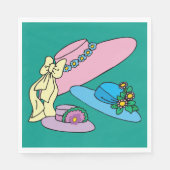 Dames en heren Pasen Petten op luidop Servet (Voorkant)