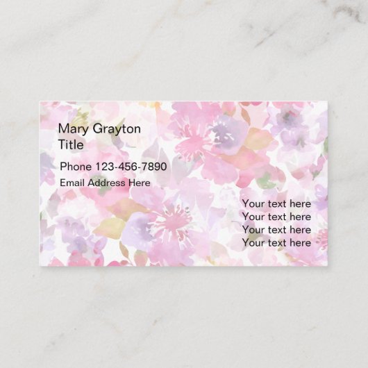 Dames en heren, professioneel design visitekaartje (Achterkant)