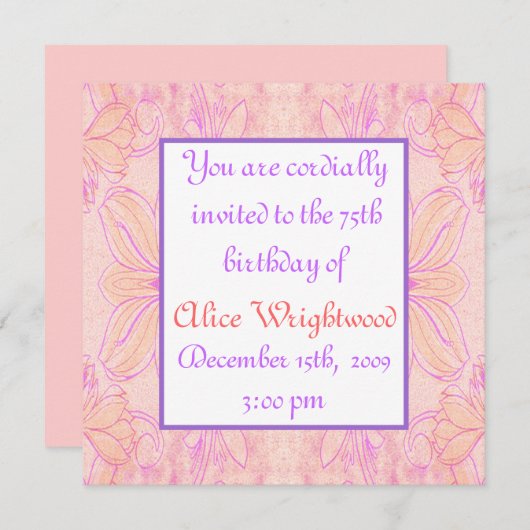 Dames en heren, uitnodiging (Voorkant / Achterkant)