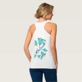 Dames en heren, zomerFloral Tanktop (Volledige Achterkant)