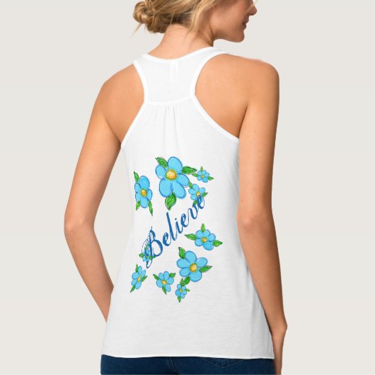 Dames en heren, zomerFloral Tanktop (Achterkant)