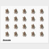dames en Sasquatch Vierkante Sticker (Vel)