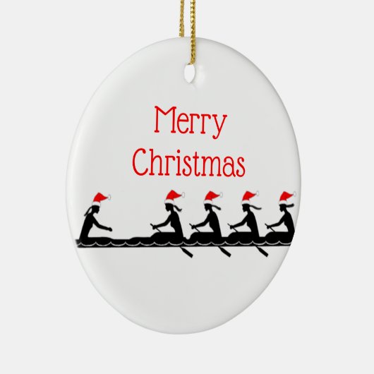 Dames en vrouwen: Sinterhat Rowing Rowers Bemannin Keramisch Ornament (Rechts)