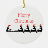 Dames en vrouwen: Sinterhat Rowing Rowers Bemannin Keramisch Ornament (Voorkant)