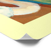 Dames en zwanen in de rivier poster (Hoek)