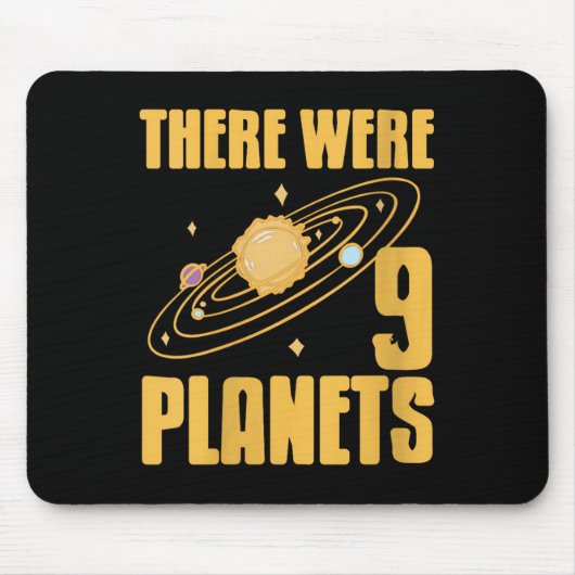 Dames Er Waren 9 Planeten Grappige Wetenschap Ruim Muismat (Voorkant)