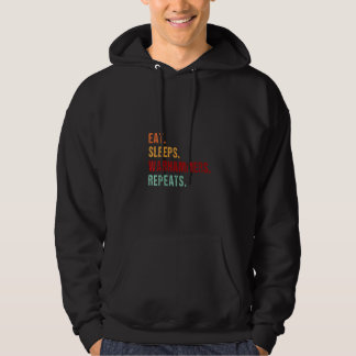 Dames Eten Slapen Oorlogshamers Herhalen Grappige  Hoodie