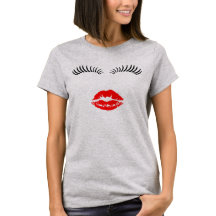 Dames Eye Lashes en LipStick Kiss