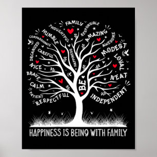 Dames familie hereniging boom bijpassende familie poster