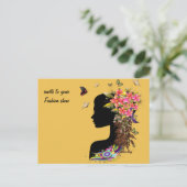 Dames Fantasy Mode Briefkaart (Staand voorkant)