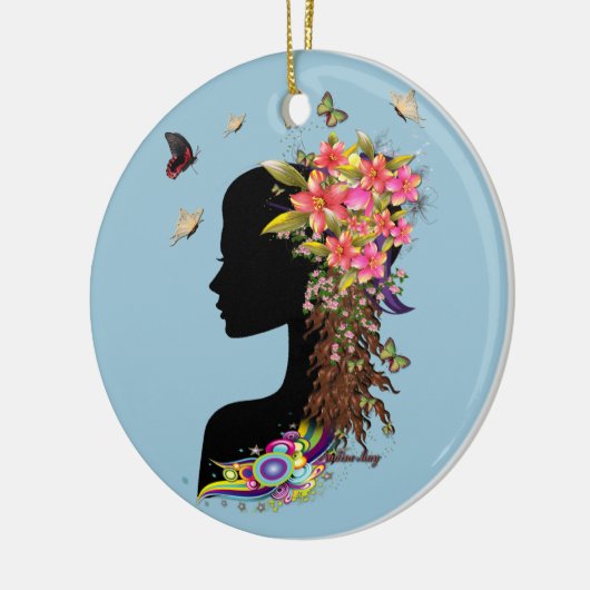 Dames Fantasy Mode Keramisch Ornament (Links)