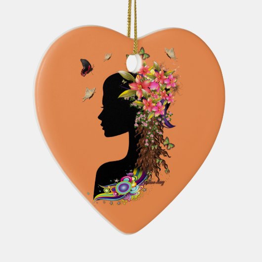 Dames Fantasy Mode Keramisch Ornament (Rechts)