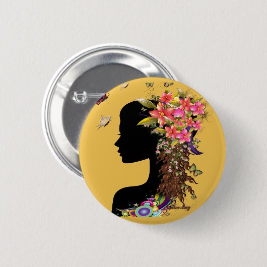 Dames Fantasy Mode Ronde Button 5,7 Cm (Voorkant /achterkant)