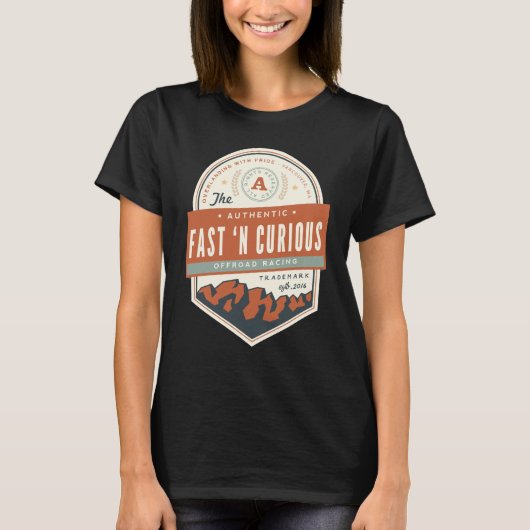 Dames Fast n'Curious Basic T-Shirt (Voorkant)