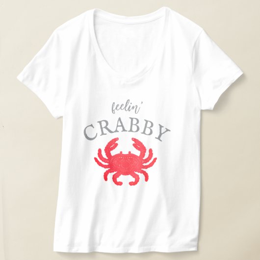 Dames Feelin Crabby T-shirt (Laagn)