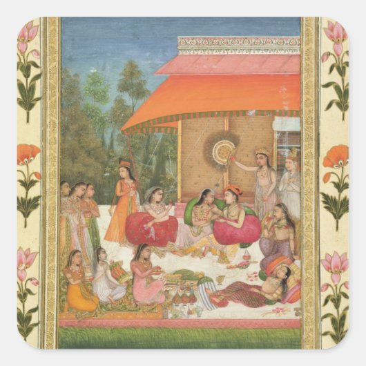 Dames feesten, van het kleine Clive Album Vierkante Sticker (Voorkant)