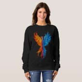 Dames "Fire and Ice" Phoenix Rising sweatshirt (Voorkant volledig)