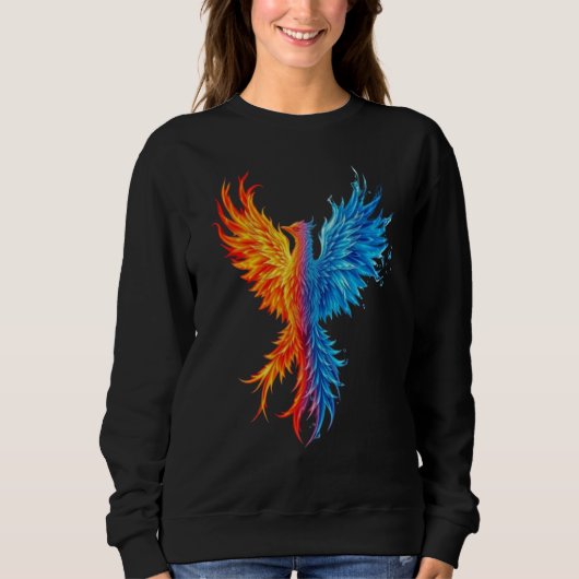 Dames "Fire and Ice" Phoenix Rising sweatshirt (Voorkant)