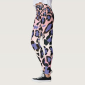 Dames fitness kleding paarse legging – WILD CHEETA (Links)