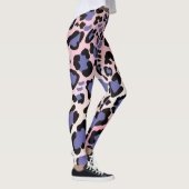 Dames fitness kleding paarse legging – WILD CHEETA (Rechts)